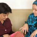 Rangina Hamidi – Afghan-American activist & entrepreneur – explains the ancient art of ‘khamak’ embroidery to Kalpana Biswas.